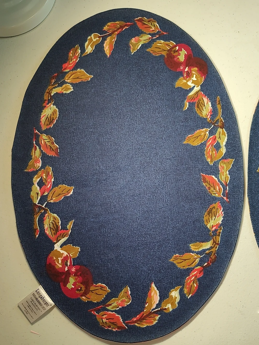 Longaberger 2 Placemats In Early Harvest Fabric Double Sided 2 Different Prints
